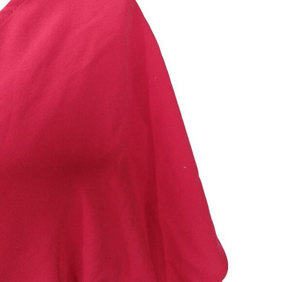 Trina Turk Zest Dress Size 4 NWT Sangria Red Batwing Shirred Skirt Surplice - Picture 12 of 12